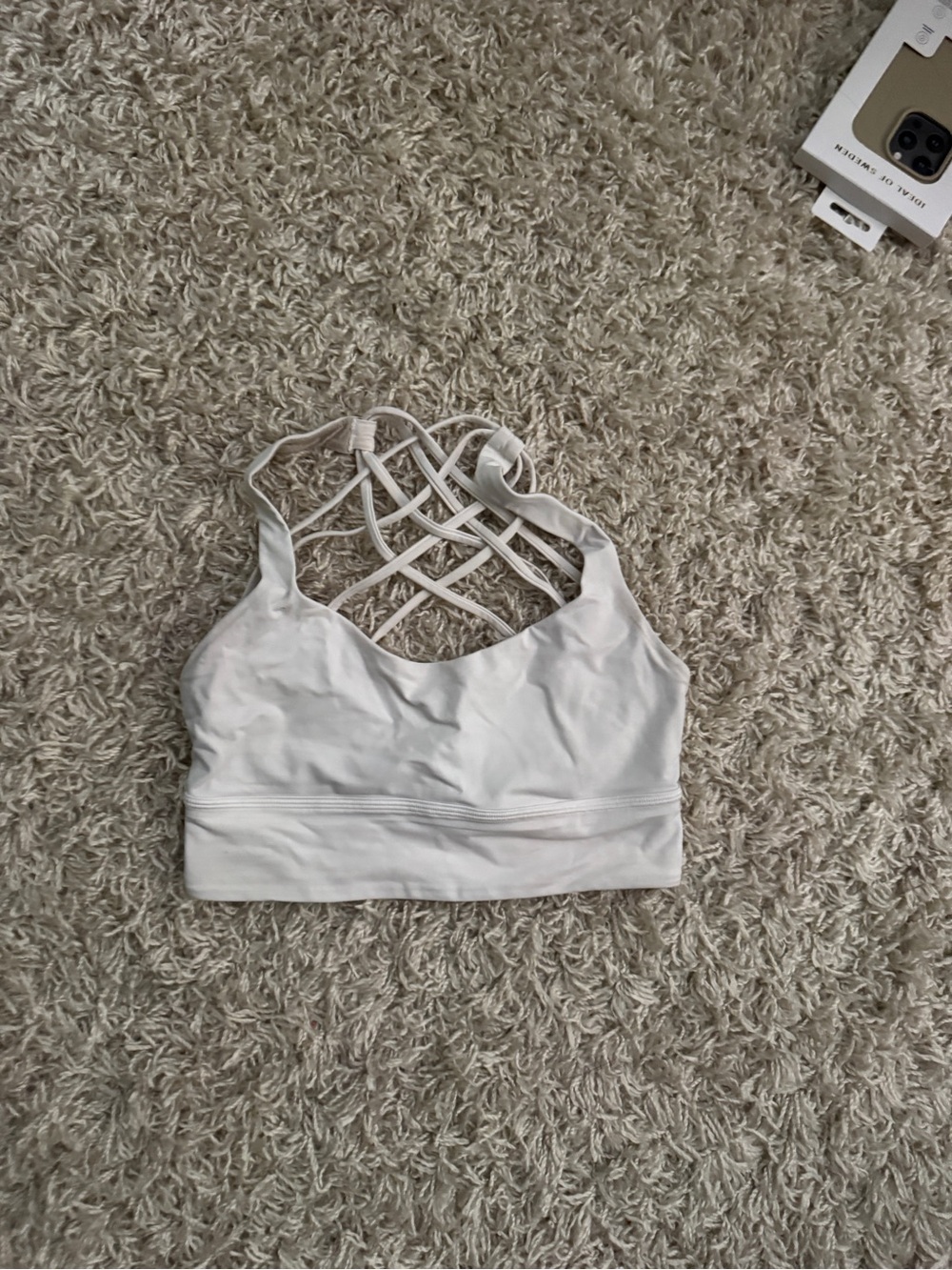 lululemon athletica White Strappy Back Sports Bralette